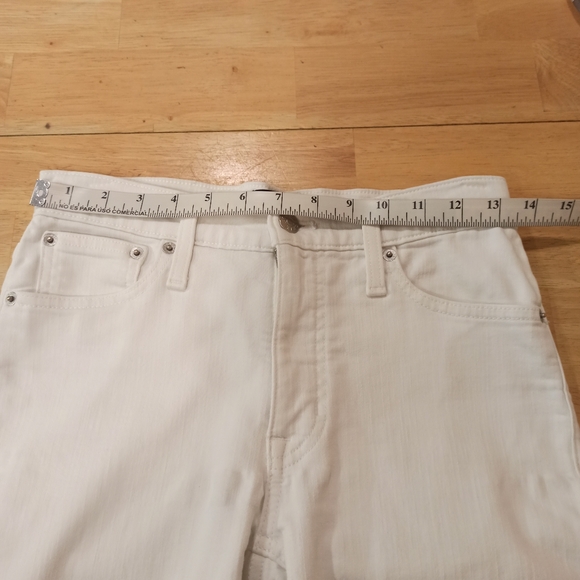 J Crew Flare Crop Jean in White Denim Signature Stretch Women's 25 - Picture 13 of 16